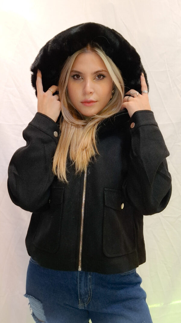 Campera de paño con capucha - Image 9