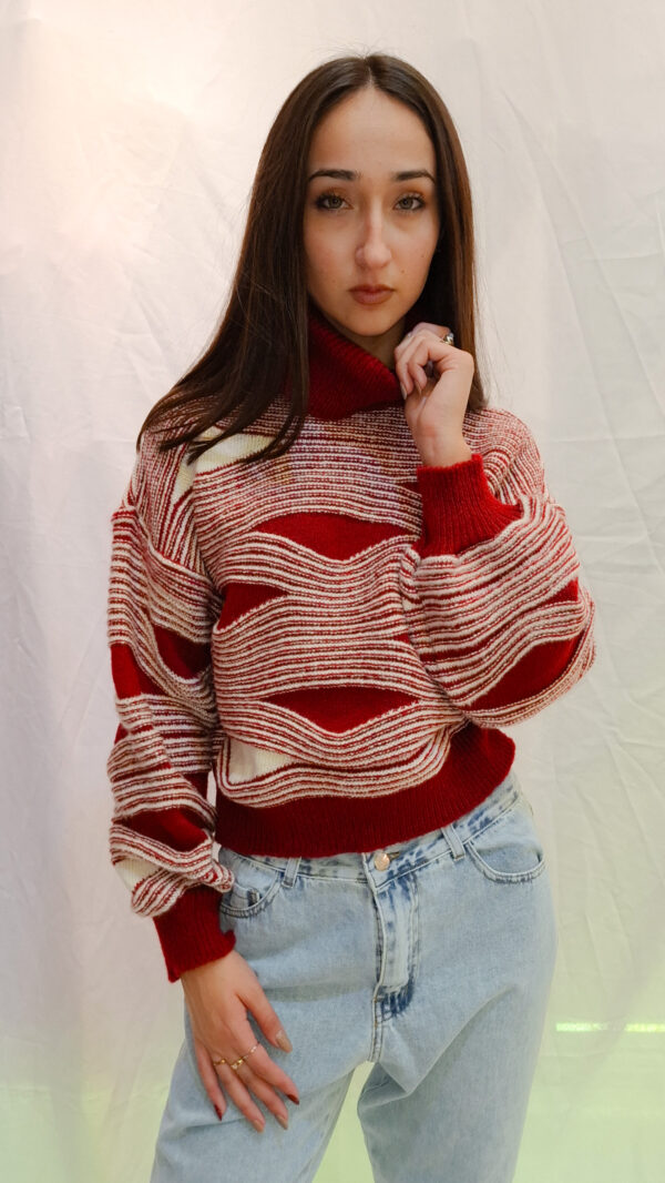 Sweater combinado cuello ancho - Image 5