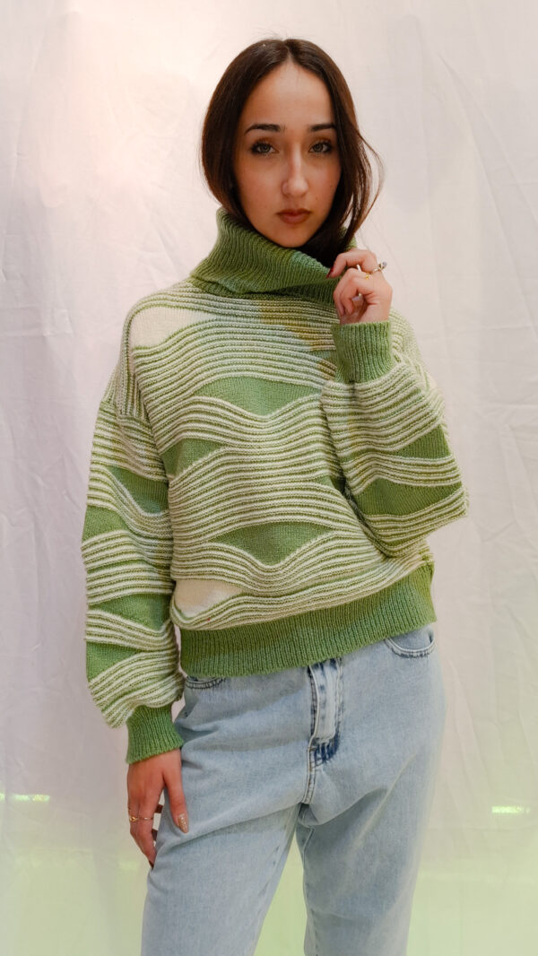Sweater combinado cuello ancho - Image 4